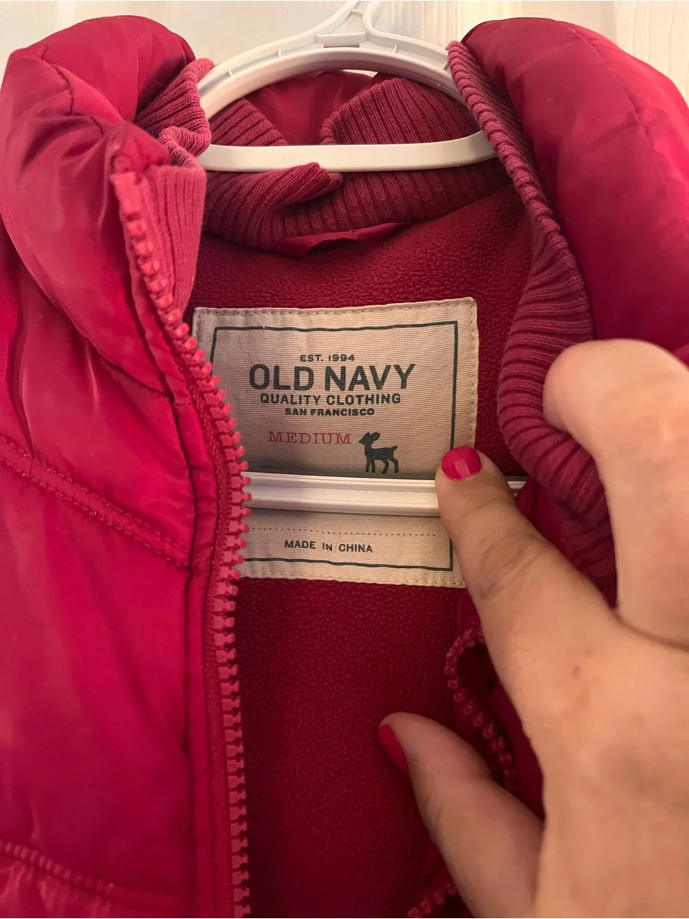 Old Navy Hot Pink Quilted Puffer Vest